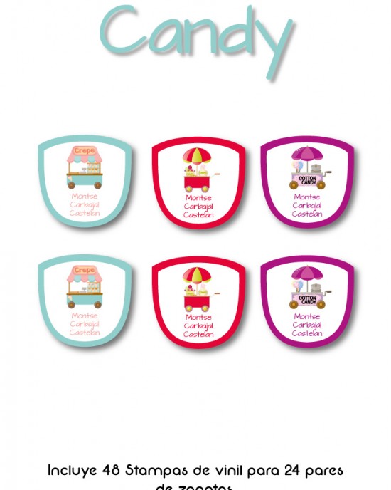 Pack Escuela y Zapatos Candy | Pack Adheribles y Zapatos