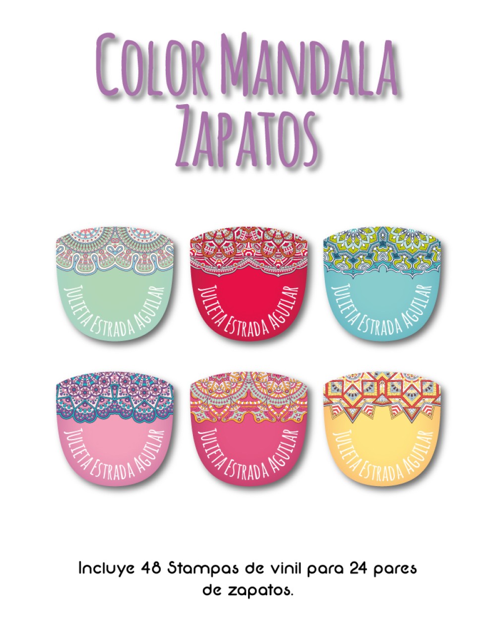 Pack Escuela y Zapatos Color Mandala | Pack Adheribles y Zapatos Pack Escuela y Zapatos Color Mandala | Pack Adheribles y Zapatos