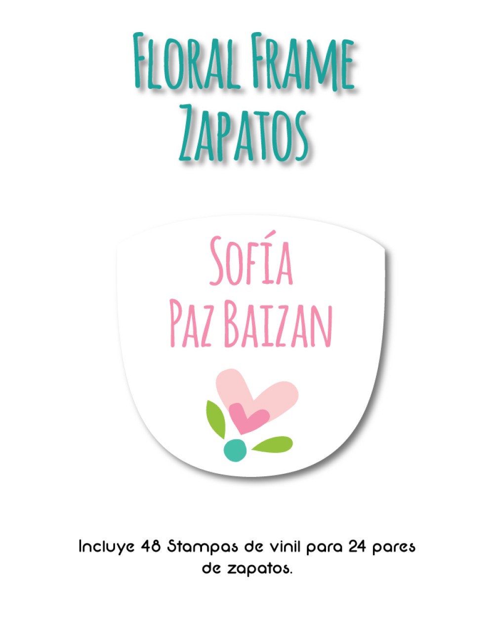 Paquete de etiquetas para Zapato Floral Fame - Etiquetas Para Zapatos