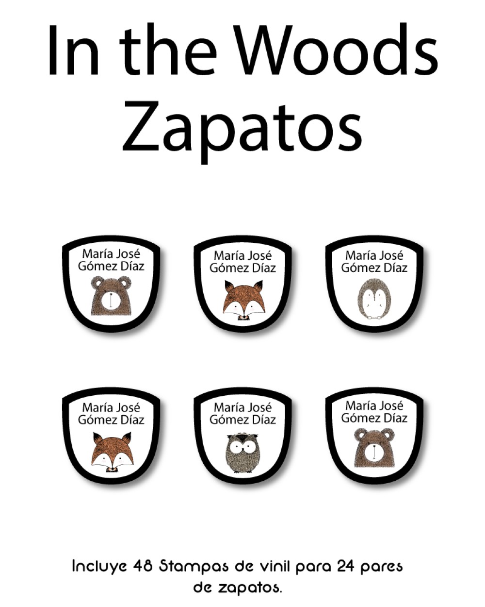 Pack Escuela y Zapatos In the Woods | Pack Adheribles y Zapatos