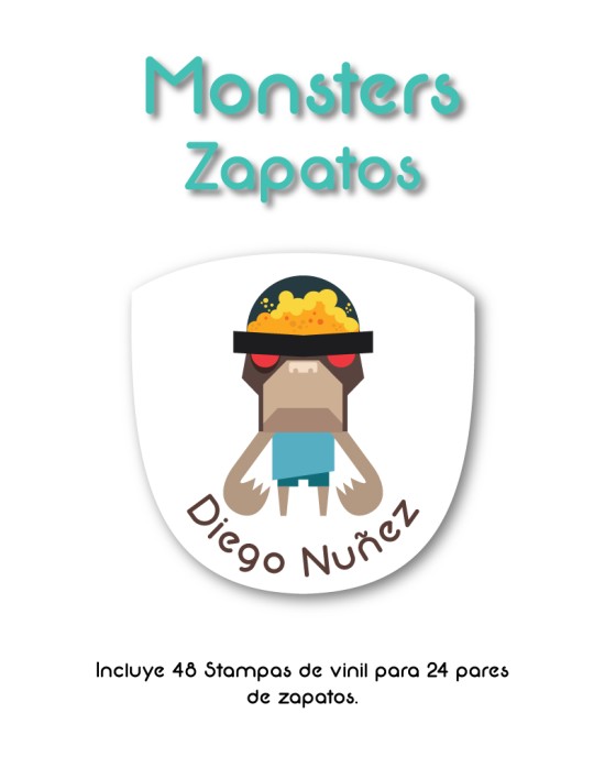 Paquete de etiquetas para Zapato Monster - Etiquetas Para Zapatos