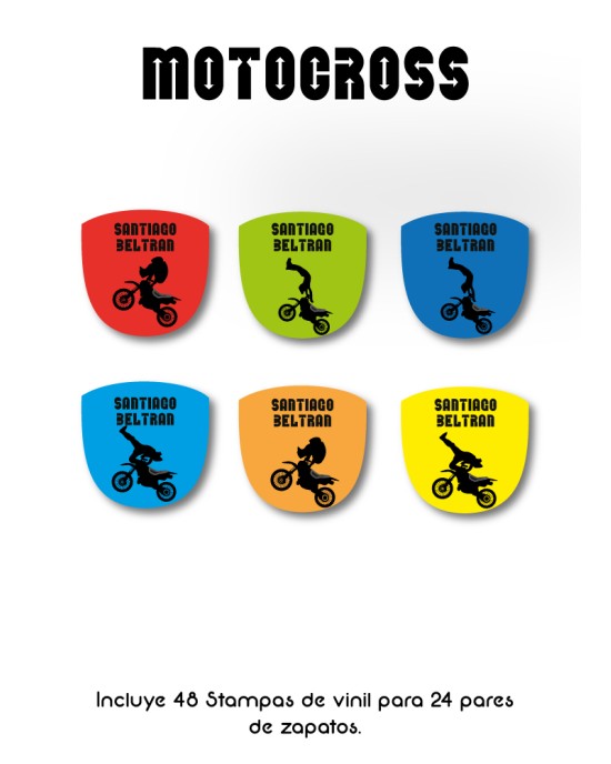 Pack Escuela y Zapatos Motocross | Pack Adheribles y Zapatos