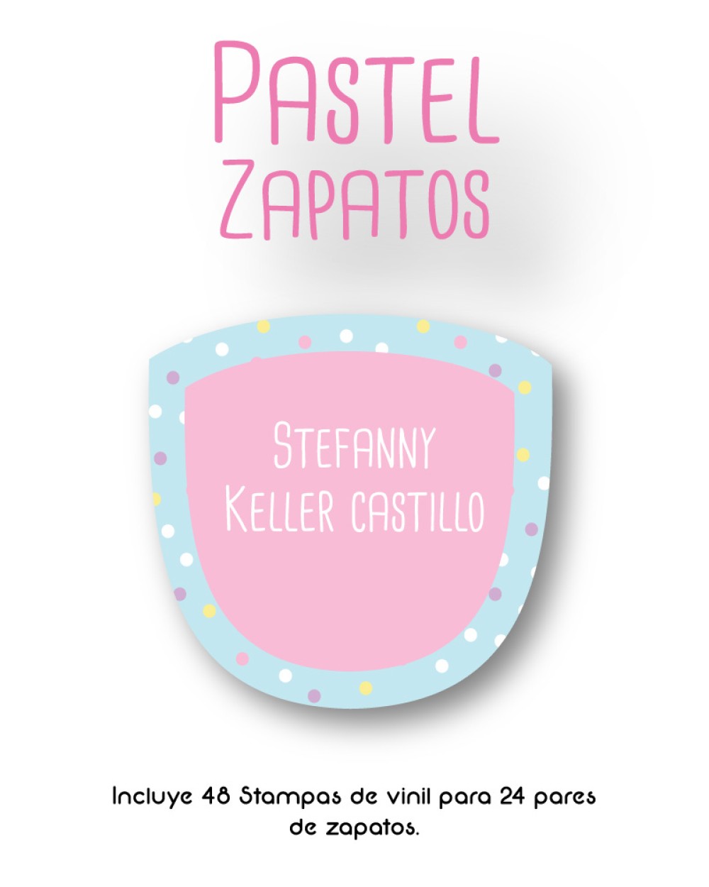 Paquete de etiquetas para Zapato Pastel - Etiquetas Para Zapatos