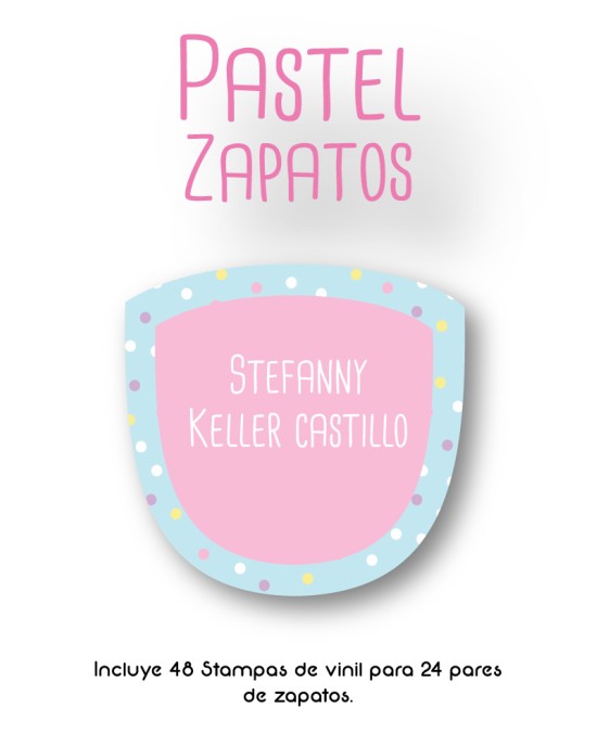 Paquete de etiquetas para Zapato Pastel - Etiquetas Para Zapatos