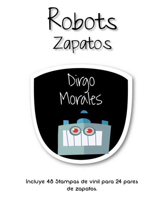 Paquete de etiquetas para Zapato Robots - Etiquetas Para Zapatos
