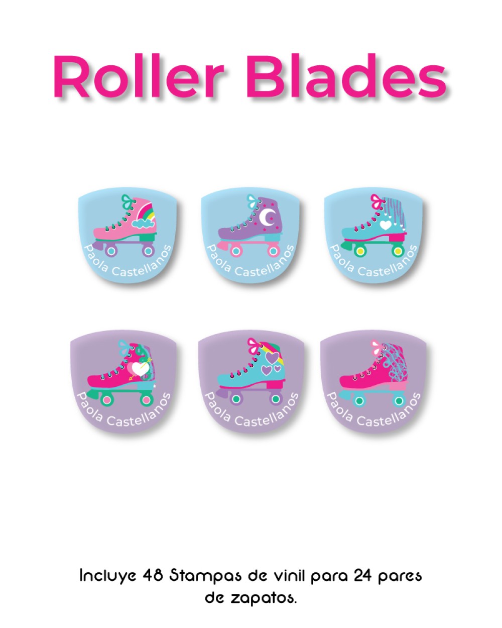 Paquete de etiquetas para Zapato Roller Blades - Etiquetas Para Zapatos Paquete de etiquetas para Zapato Roller Blades - Etiquetas Para Zapatos