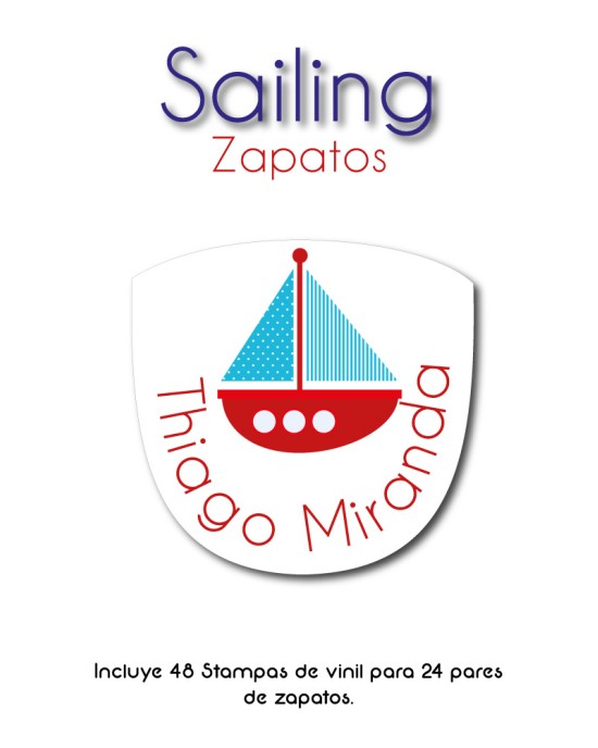 Paquete de etiquetas para Zapato Sailing - Etiquetas Para Zapatos
