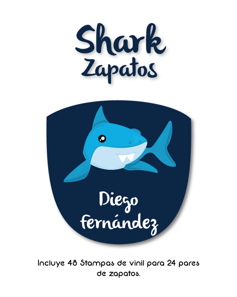 Paquete de etiquetas para Zapato Shark - Etiquetas Para Zapatos