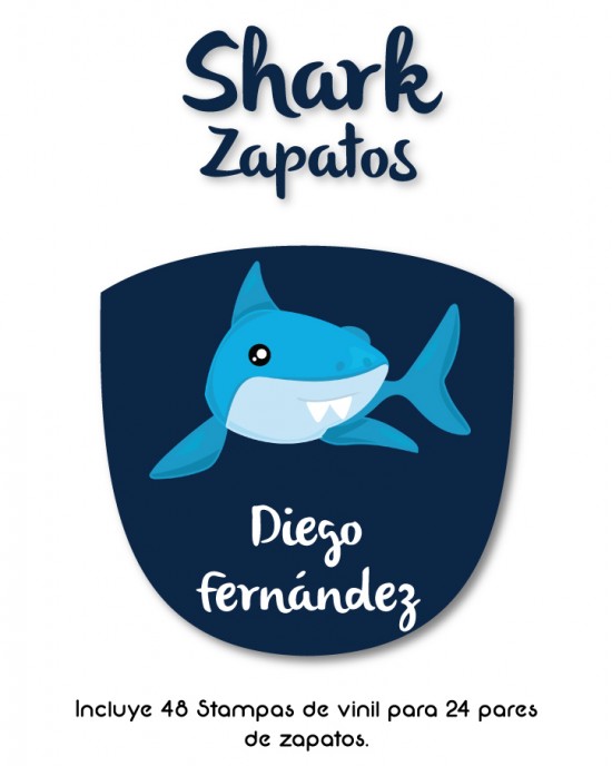 Paquete de etiquetas para Zapato Shark - Etiquetas Para Zapatos