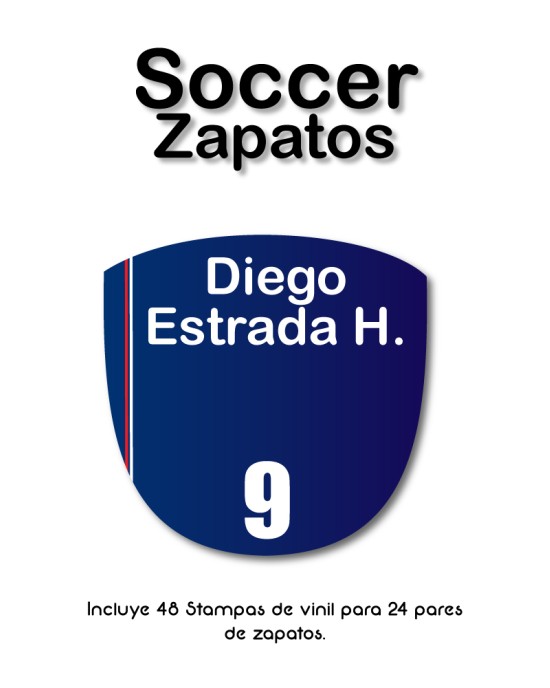 Paquete de etiquetas para Zapato Soccer - Etiquetas Para Zapatos