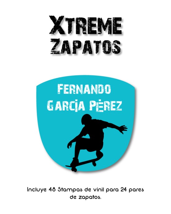 Paquete de etiquetas para Zapato Xtreme - Etiquetas Para Zapatos