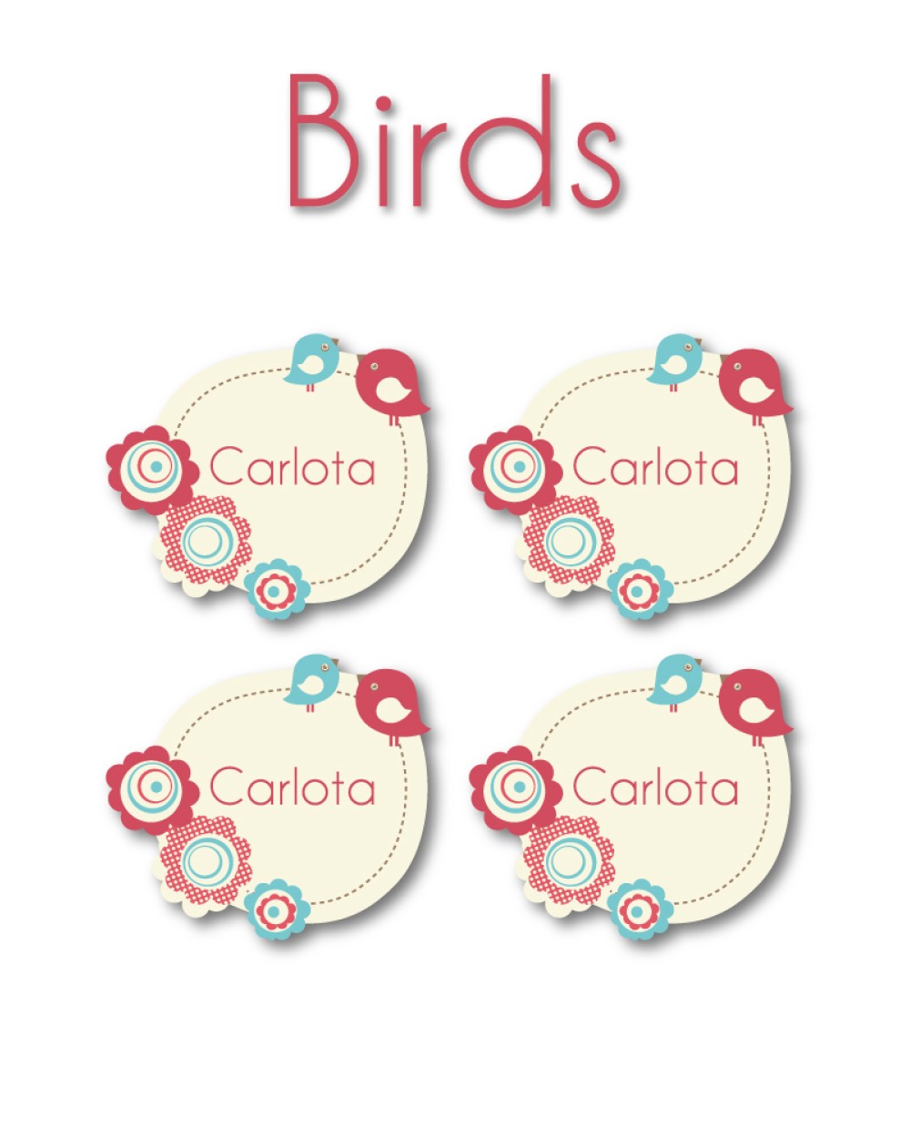 Paquete de etiquetas para Regalo Birds - Etiquetas Para Regalos Paquete de etiquetas para Regalo Birds - Etiquetas Para Regalos