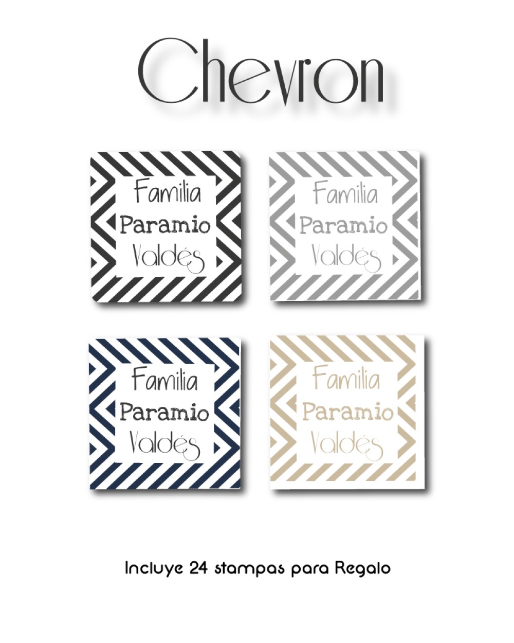Paquete de etiquetas para Regalo Chevron - Etiquetas Para Regalos Paquete de etiquetas para Regalo Chevron - Etiquetas Para Regalos