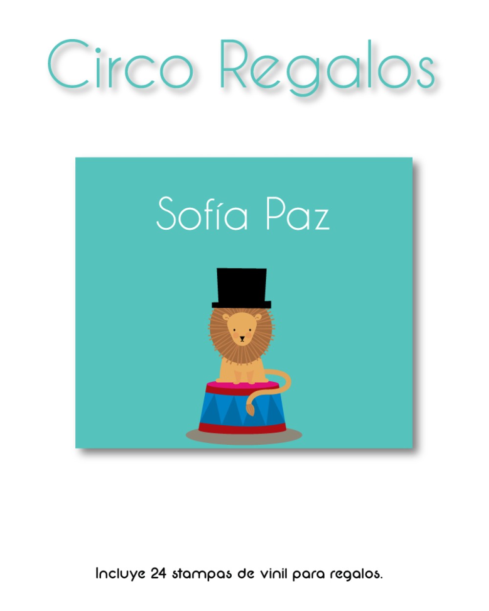 Paquete de etiquetas para Regalo Circus - Etiquetas Para Regalos Paquete de etiquetas para Regalo Circus - Etiquetas Para Regalos