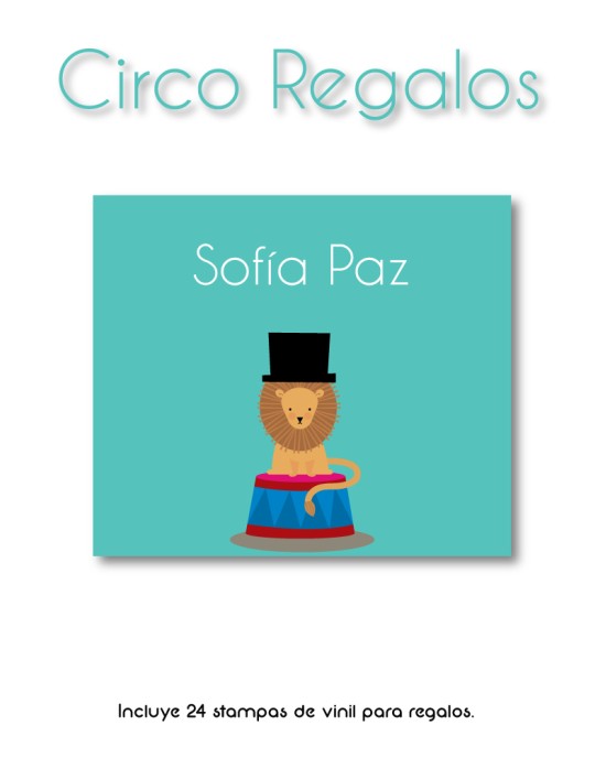 Paquete de etiquetas para Regalo Circus - Etiquetas Para Regalos