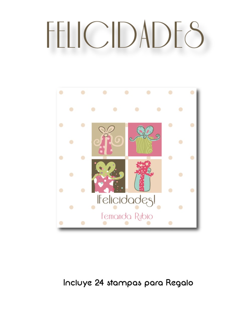Paquete de etiquetas para Regalo Felicidades - Etiquetas Para Regalos