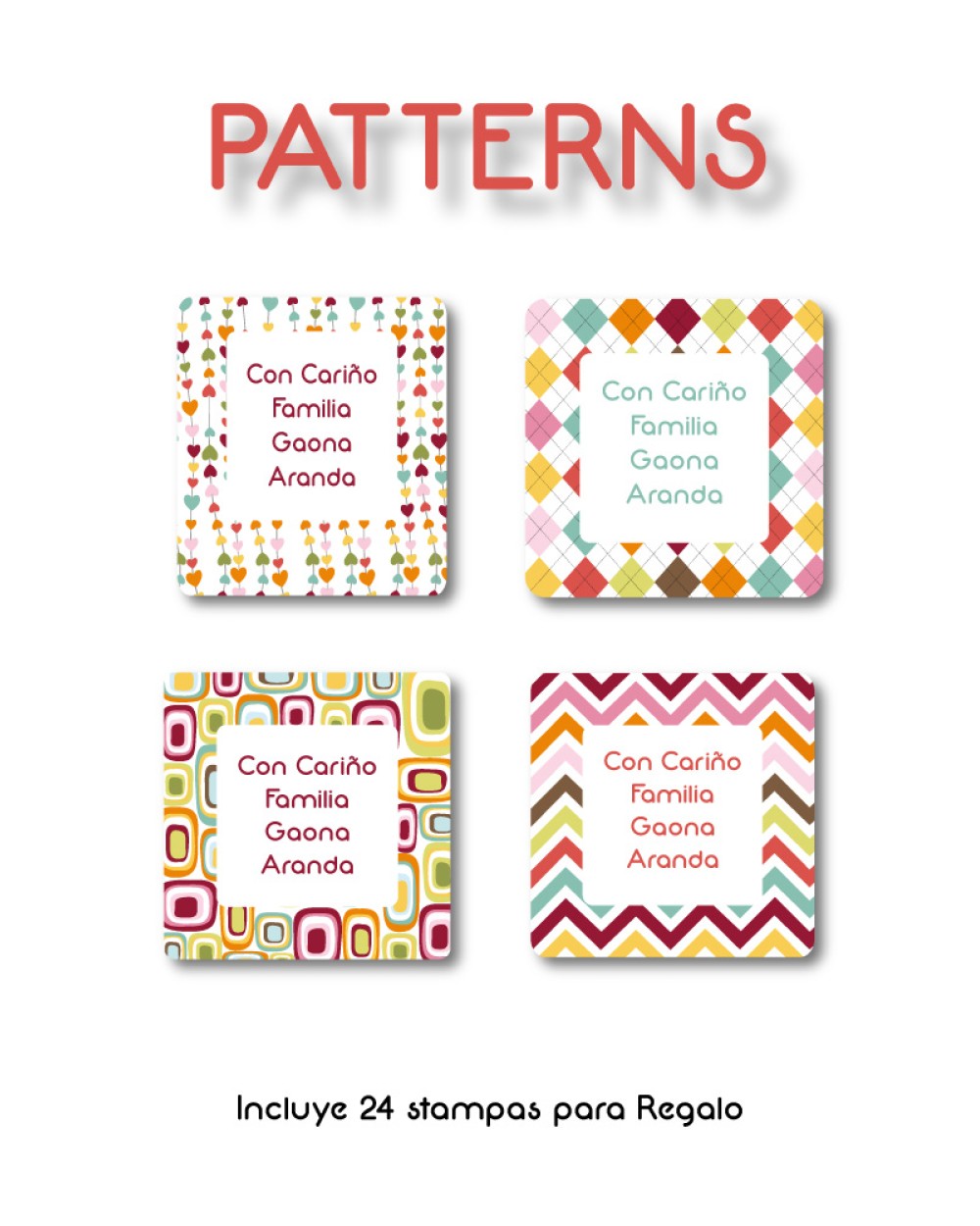 Paquete de etiquetas para Regalo Patterns - Etiquetas Para Regalos Paquete de etiquetas para Regalo Patterns - Etiquetas Para Regalos