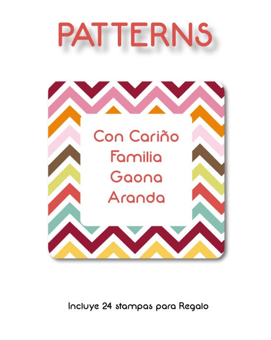 Paquete de etiquetas para Regalo Patterns - Etiquetas Para Regalos