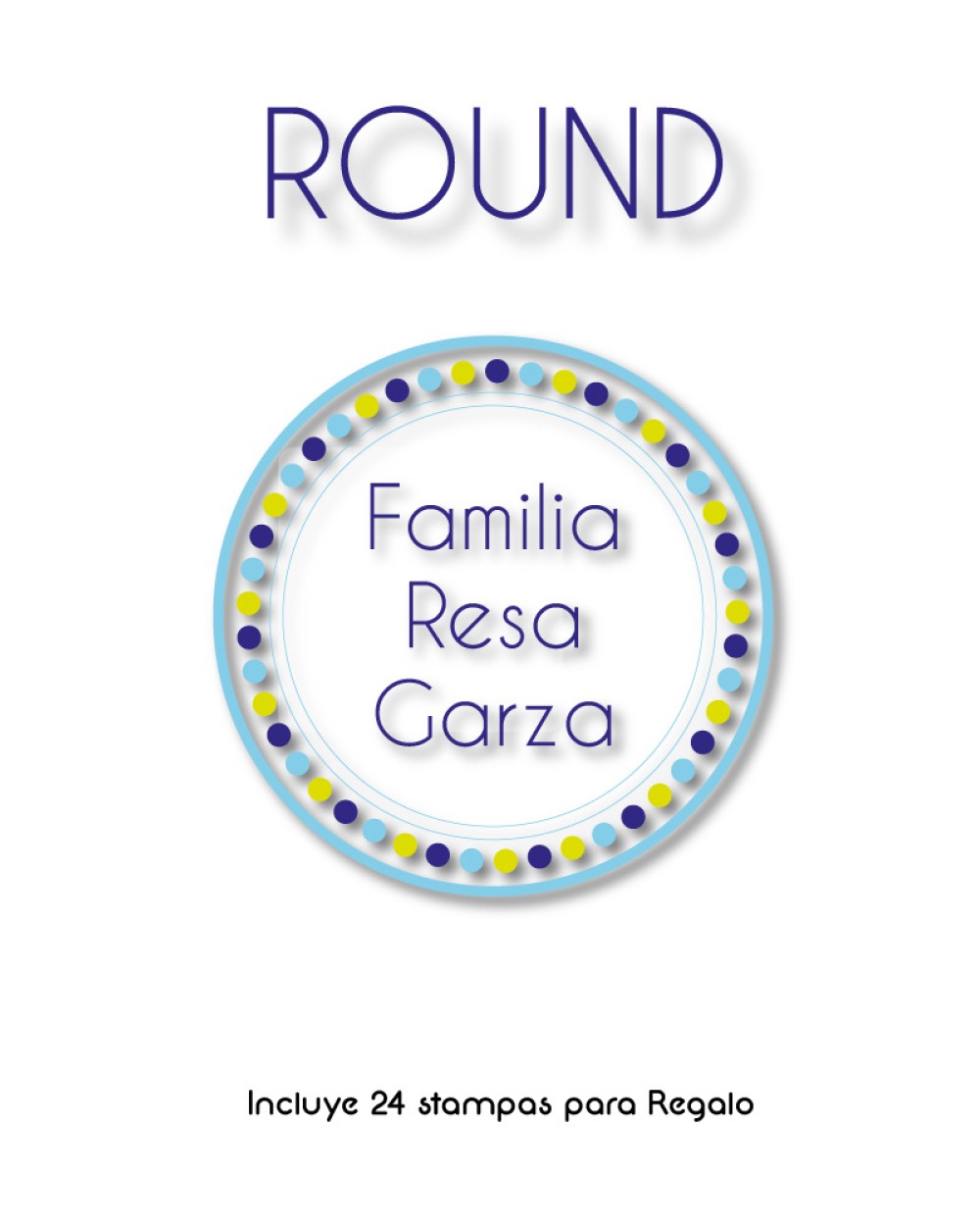 Paquete de etiquetas para Regalo Round - Etiquetas Para Regalos