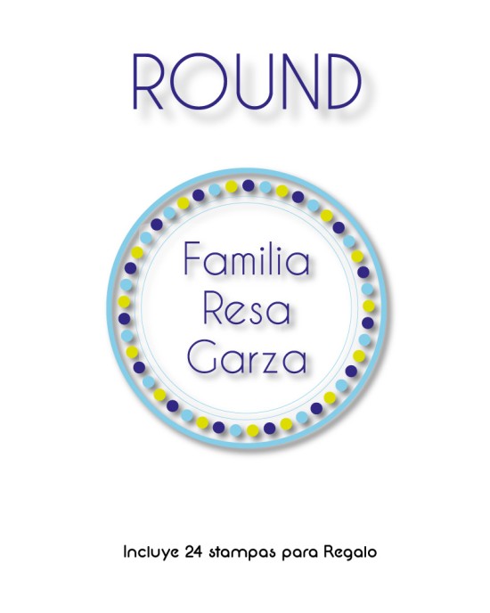 Paquete de etiquetas para Regalo Round - Etiquetas Para Regalos