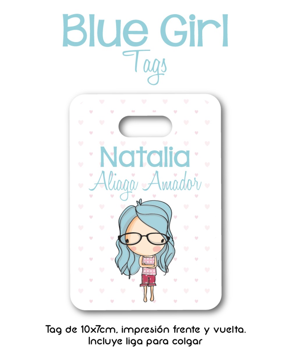 Tag Blue Girl | Bag Tags Tag Blue Girl | Bag Tags