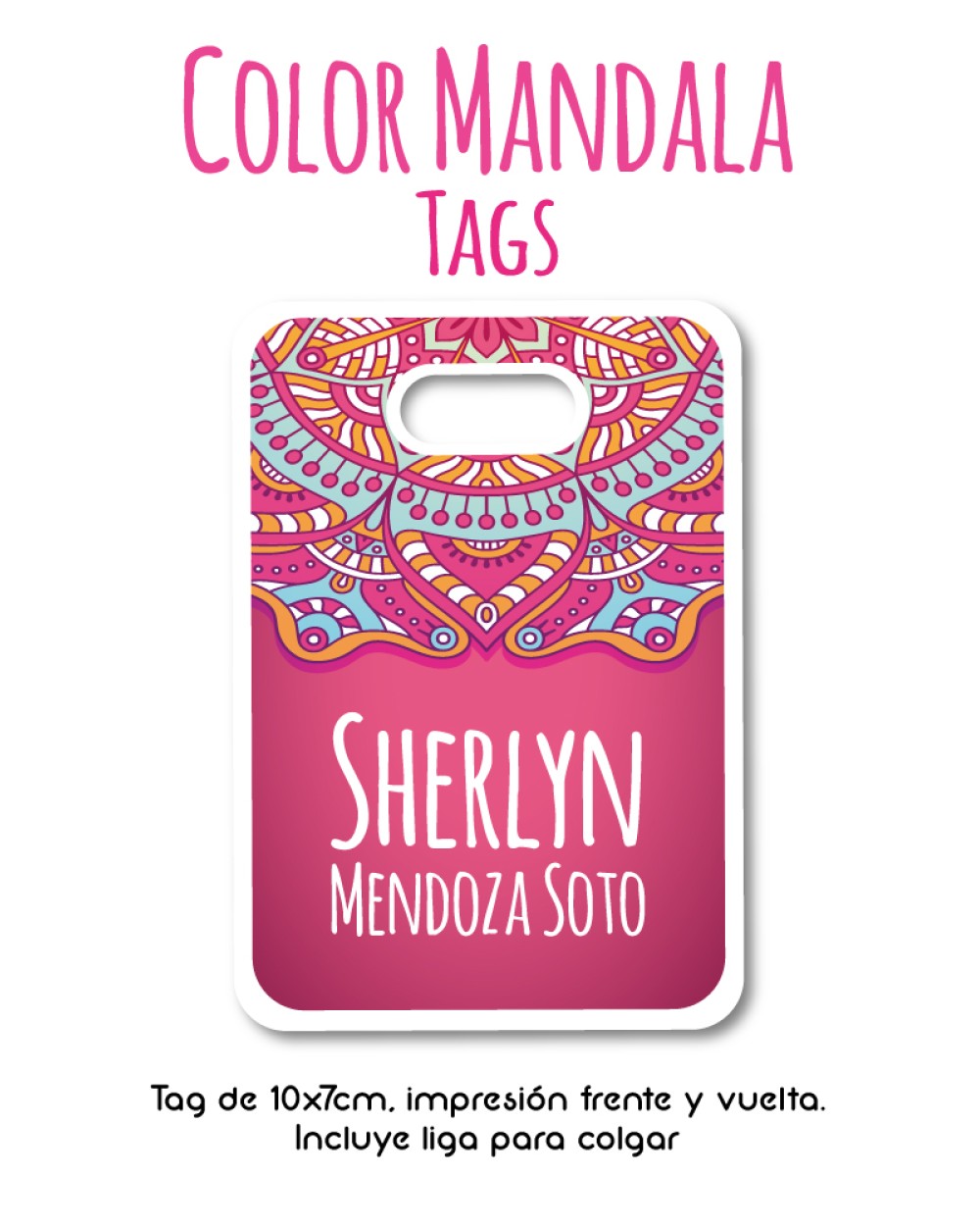 Tag Color Mandala | Bag Tags Tag Color Mandala | Bag Tags