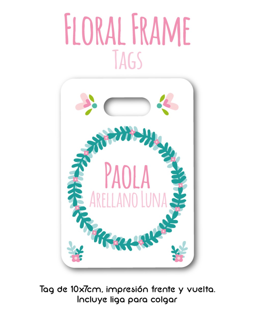 Tag Floral Frame | Bag Tags
