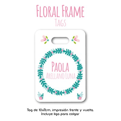 Tag Floral Frame Tag Floral Frame
