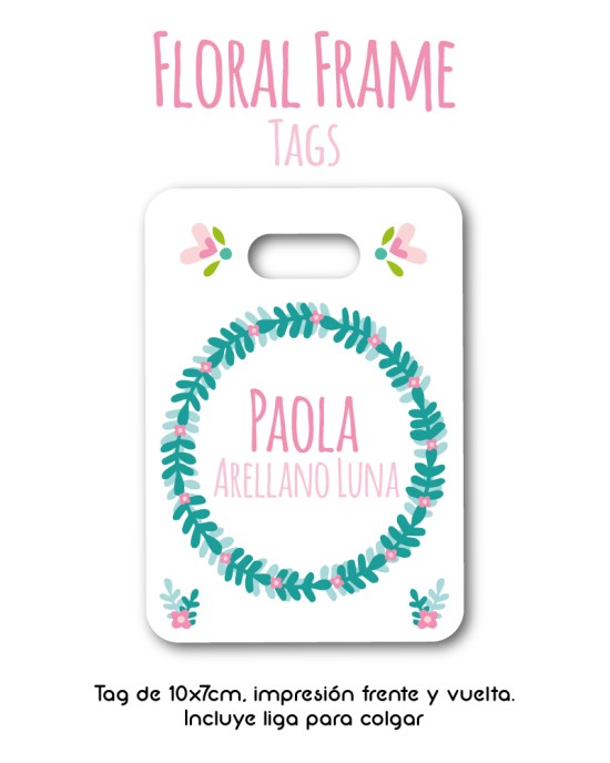 Tag Floral Frame | Bag Tags