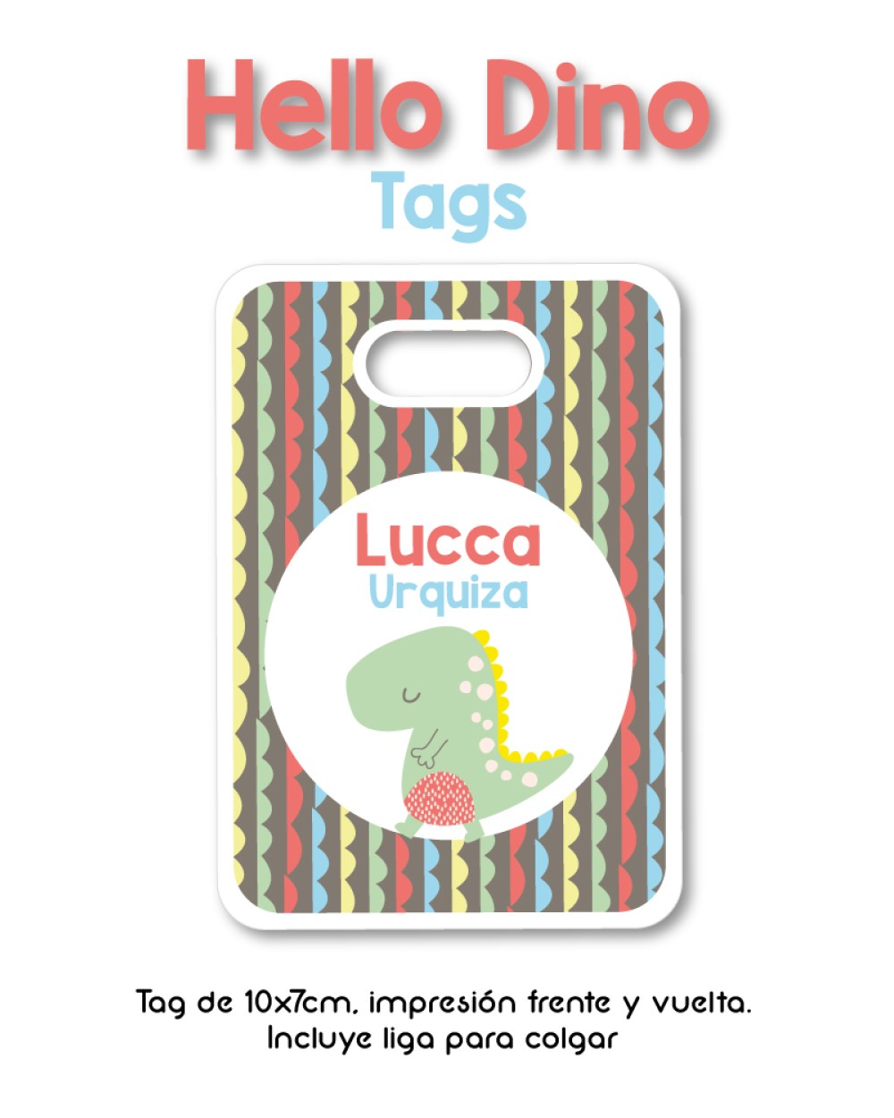 Tag Hello Dino | Bag Tags