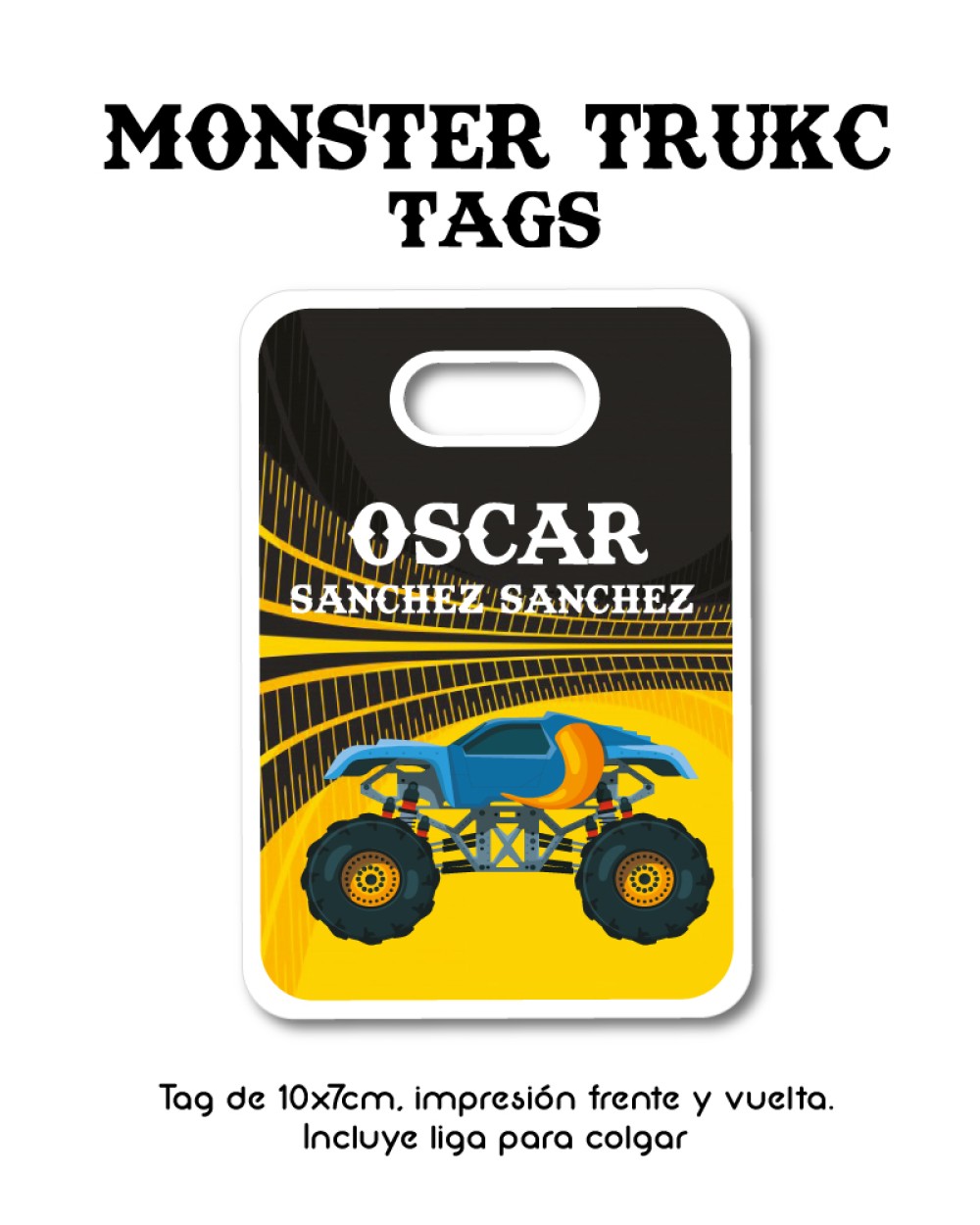 Tag Monster Truck | Bag Tags Tag Monster Truck | Bag Tags