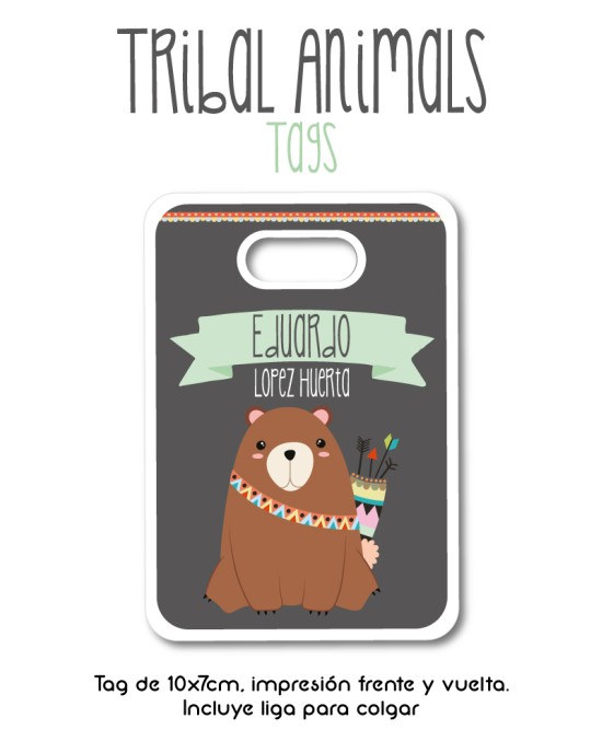 Tag Tribal Animals | Bag Tags