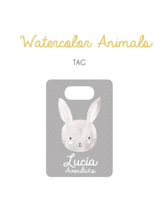 Tag Watercolor Animals | Bag Tags