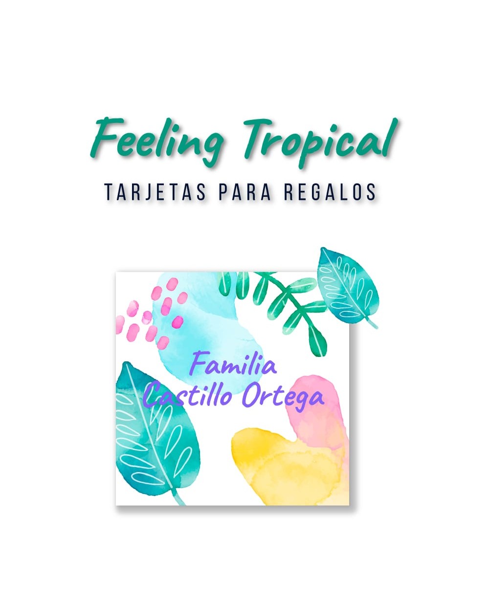 Tarjeta Regalo Feeling Tropical | Tarjetas Para Regalos Tarjeta Regalo Feeling Tropical | Tarjetas Para Regalos