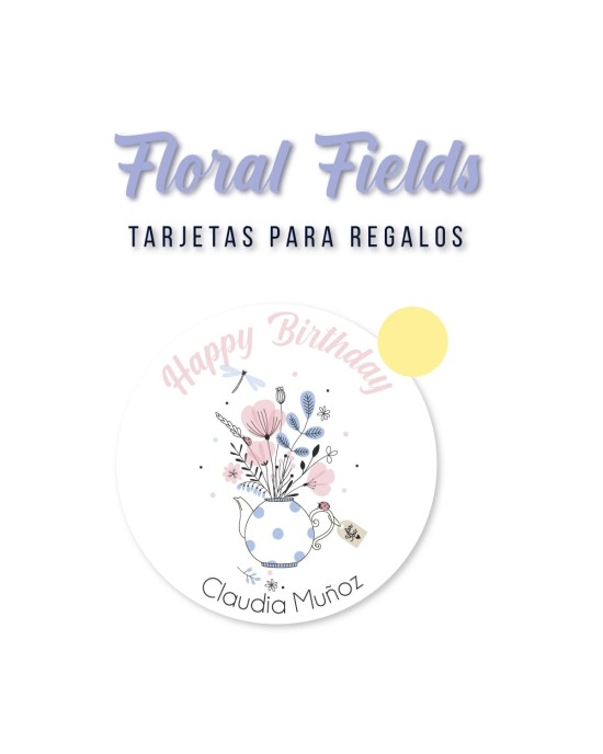 Tarjeta Regalo Floral Fields | Tarjetas Para Regalos