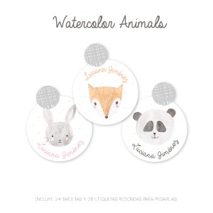 Tarjeta Regalo Watercolor Animals