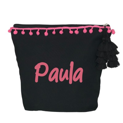 Neceser Grande Negro Rosa