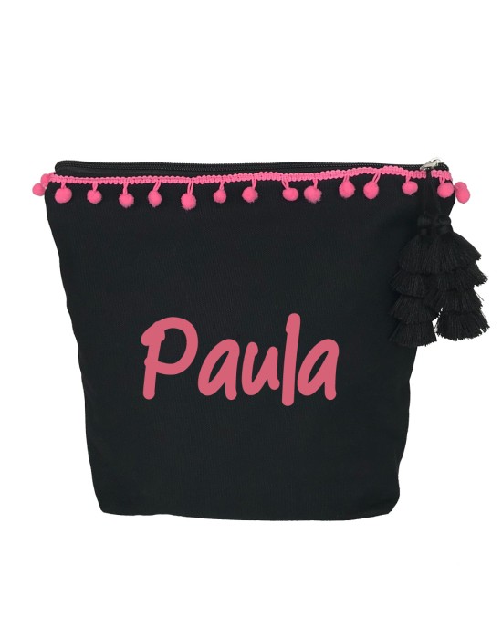 Neceser Grande Negro Rosa