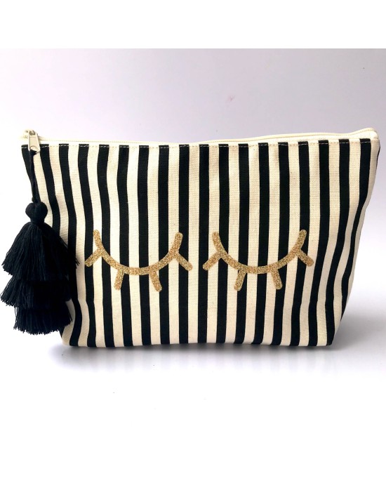Neceser Mediano Rayas Negras